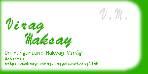 virag maksay business card